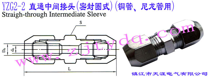 YZG2-2 ֱͨg^(ܷȦʽ)(~)Straight-through Intermediate Sleeve